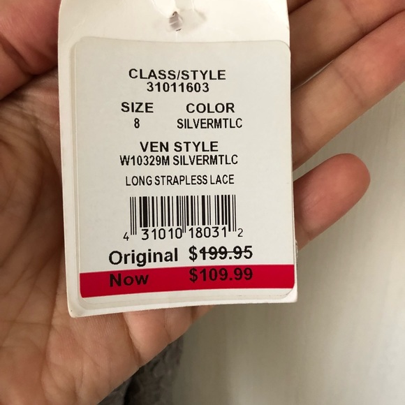 Silver David’s bridal Bridesmaid dress - Picture 4 of 8